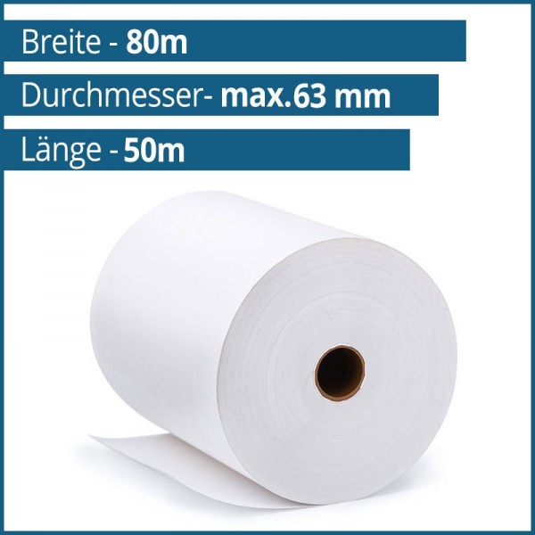 Thermorollen 80x50x12 mm - BPA Frei (50 Rollen)